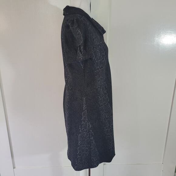 Calvin Klein Size 6 Short Sleeve Mini Sweater Dress Cowl Neckline Boho - Picture 2 of 10